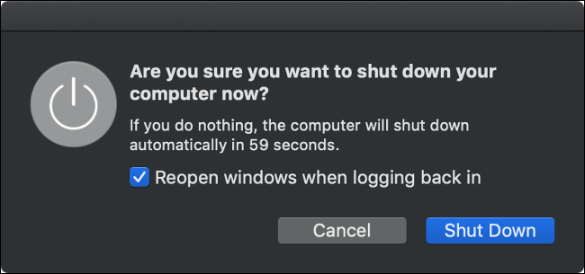 Do Not Reopen Apps Mac Restart